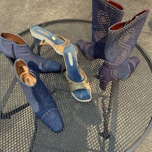 Suede booties black size81/2